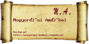 Mogyorósi Amábel névjegykártya