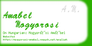 amabel mogyorosi business card